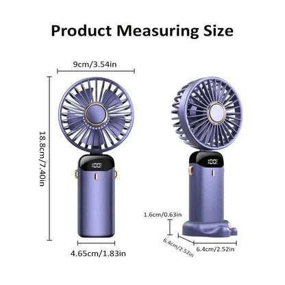 Foldable Portable Neck Hanging Mini Fan with USB Rechargeable Battery