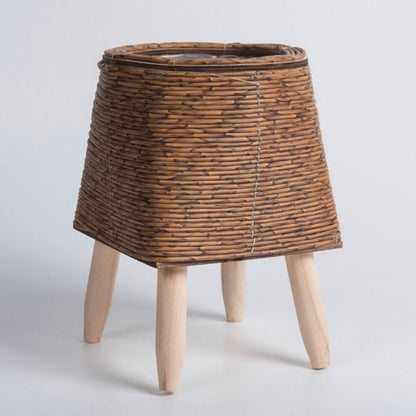 Fashion Rattan Woven Flower Pot, Creative Flower Planters, Durable Hand Wove Plant Stand, With Removable Legs