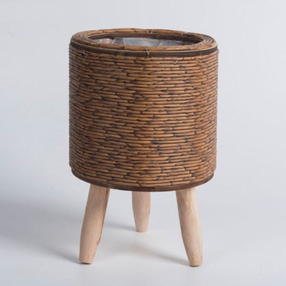 Fashion Rattan Woven Flower Pot, Creative Flower Planters, Durable Hand Wove Plant Stand, With Removable Legs