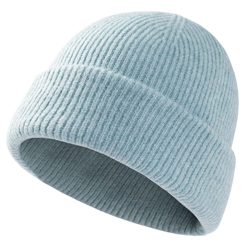 Winter Riding Watch Cap, Big Head Men Sport Slouchy, Cuffed Plain Beanie Hat, Knit Skull Cap Dad Warm, Stocking Hats