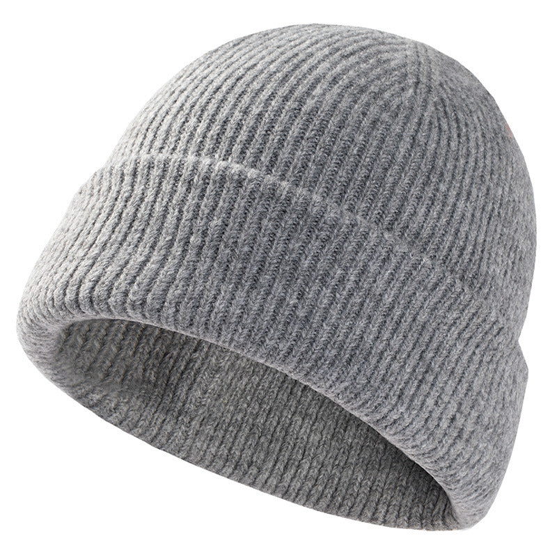 Winter Riding Watch Cap, Big Head Men Sport Slouchy, Cuffed Plain Beanie Hat, Knit Skull Cap Dad Warm, Stocking Hats