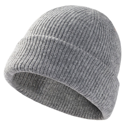 Winter Riding Watch Cap, Big Head Men Sport Slouchy, Cuffed Plain Beanie Hat, Knit Skull Cap Dad Warm, Stocking Hats