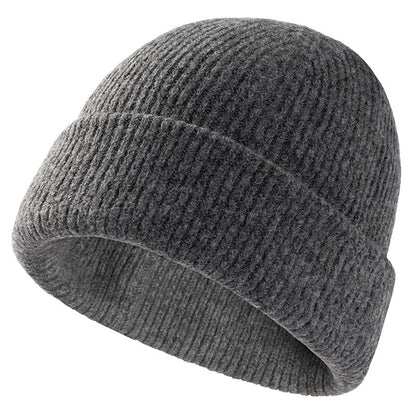 Winter Riding Watch Cap, Big Head Men Sport Slouchy, Cuffed Plain Beanie Hat, Knit Skull Cap Dad Warm, Stocking Hats