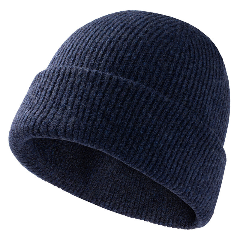 Winter Riding Watch Cap, Big Head Men Sport Slouchy, Cuffed Plain Beanie Hat, Knit Skull Cap Dad Warm, Stocking Hats