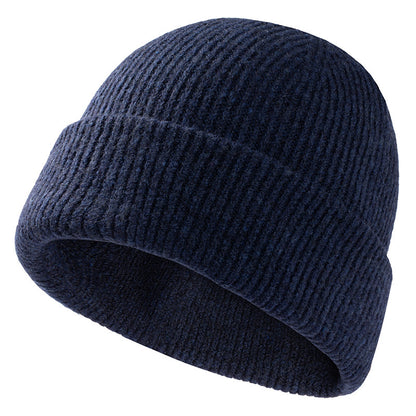 Winter Riding Watch Cap, Big Head Men Sport Slouchy, Cuffed Plain Beanie Hat, Knit Skull Cap Dad Warm, Stocking Hats