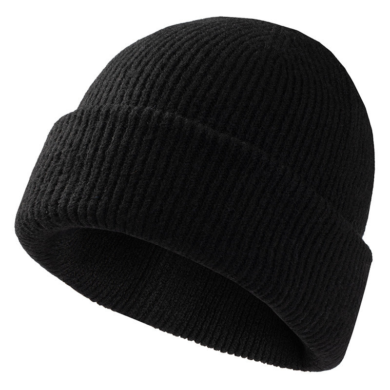 Winter Riding Watch Cap, Big Head Men Sport Slouchy, Cuffed Plain Beanie Hat, Knit Skull Cap Dad Warm, Stocking Hats