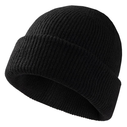 Winter Riding Watch Cap, Big Head Men Sport Slouchy, Cuffed Plain Beanie Hat, Knit Skull Cap Dad Warm, Stocking Hats