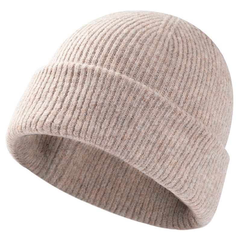 Winter Riding Watch Cap, Big Head Men Sport Slouchy, Cuffed Plain Beanie Hat, Knit Skull Cap Dad Warm, Stocking Hats