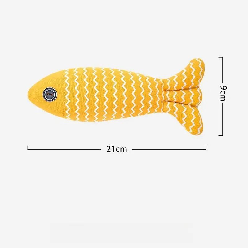 Cat Toy Simulation Fish with Mint Tear Resistant Chew Pillow for Active Indoor Cats