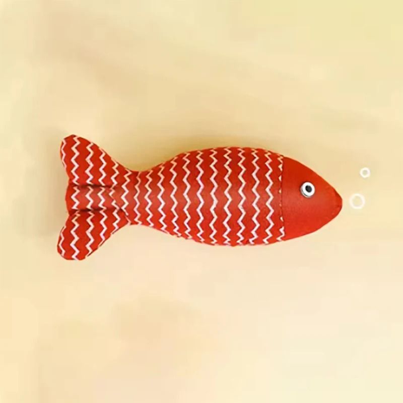 Cat Toy Simulation Fish with Mint Tear Resistant Chew Pillow for Active Indoor Cats