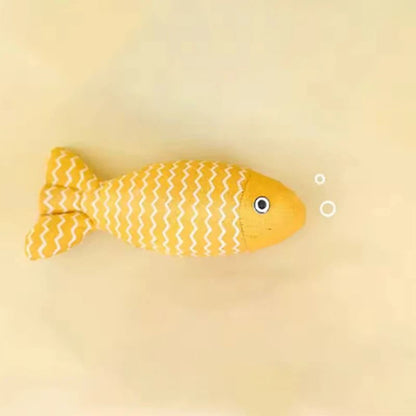 Cat Toy Simulation Fish with Mint Tear Resistant Chew Pillow for Active Indoor Cats