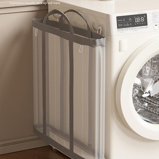 Folding Laundry Basket with Handle for Clothes, Toys Storage, and Bathroom Organization