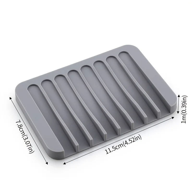 Silicone Soap Saver Waterfall Drainer, Self Draining Soap Dishes, Keep Soap Bars Dry and Clean Holder
