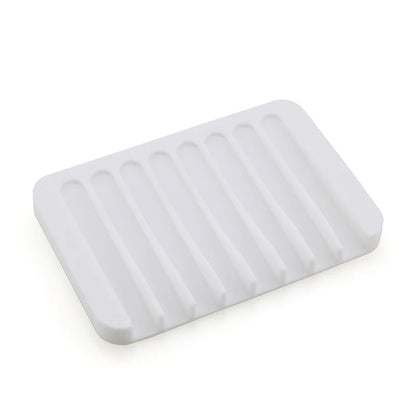 Silicone Soap Saver Waterfall Drainer, Self Draining Soap Dishes, Keep Soap Bars Dry and Clean Holder