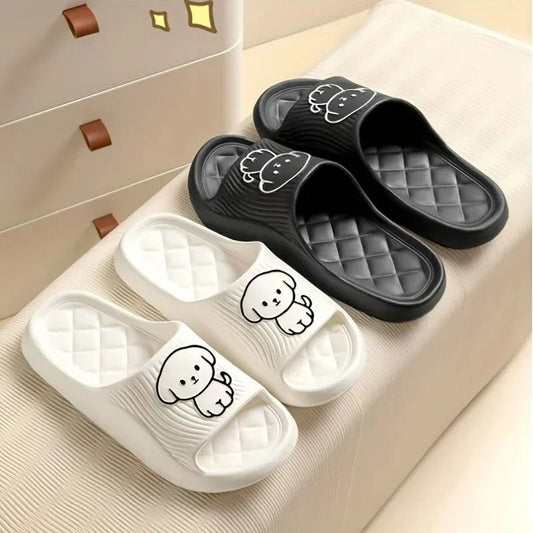 Cute Couple Pillow Slippers Thick EVA Non Slip Indoor Bathroom Sandals for Summer