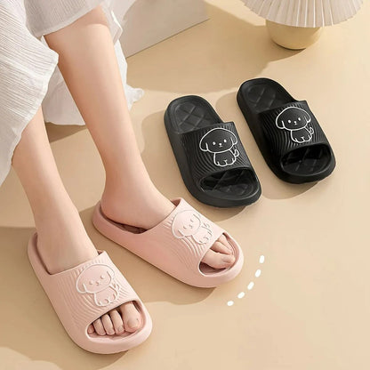 Cute Couple Pillow Slippers Thick EVA Non Slip Indoor Bathroom Sandals for Summer