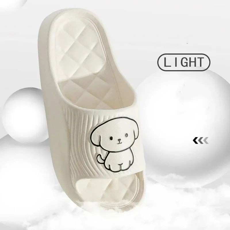 Cute Couple Pillow Slippers Thick EVA Non Slip Indoor Bathroom Sandals for Summer