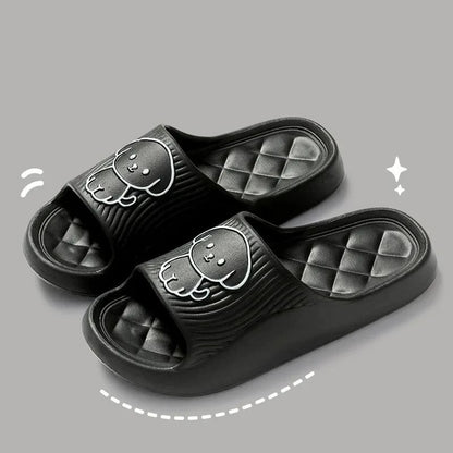 Cute Couple Pillow Slippers Thick EVA Non Slip Indoor Bathroom Sandals for Summer