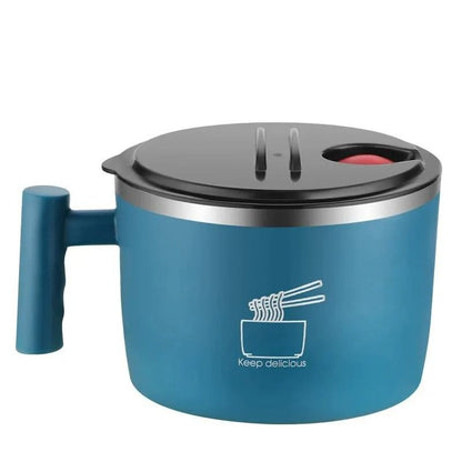 Stainless Steel Instant Noodle Bowl With Lid and Portable Handle