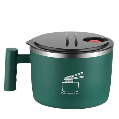 Stainless Steel Instant Noodle Bowl With Lid and Portable Handle