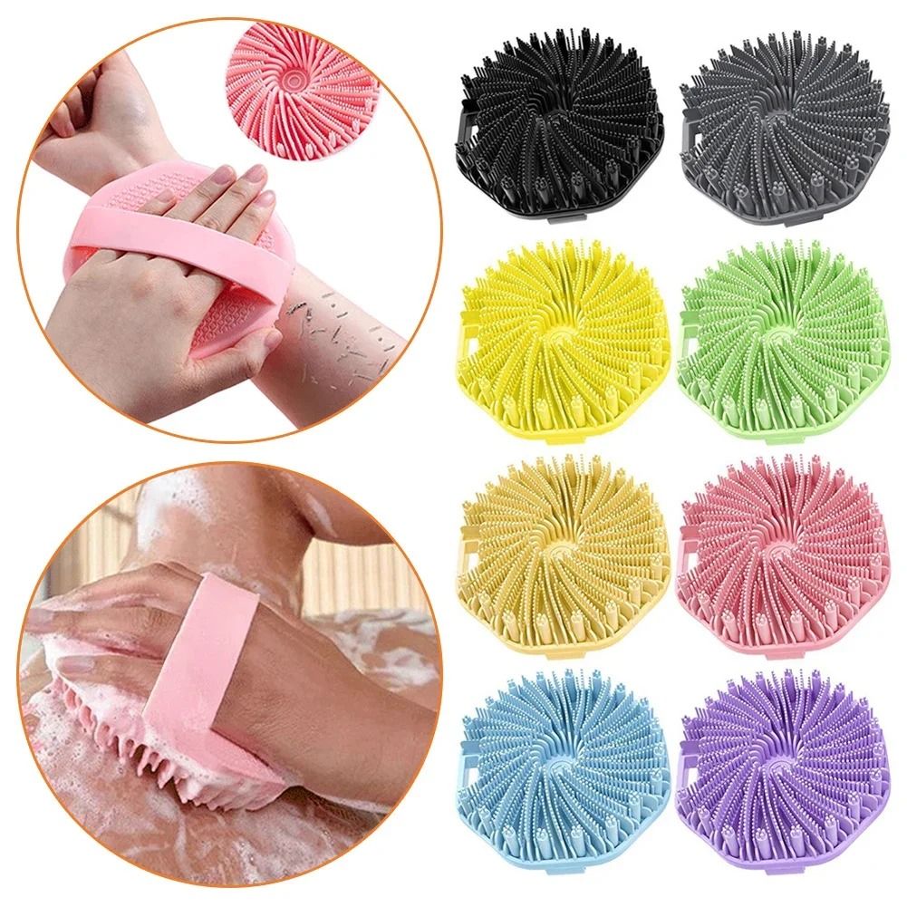 Silicone Body Scrubber With Non Slip Hand Strap