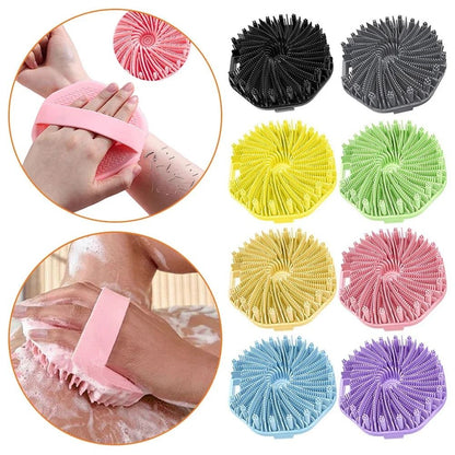 Silicone Body Scrubber With Non Slip Hand Strap