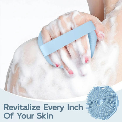 Silicone Body Scrubber With Non Slip Hand Strap