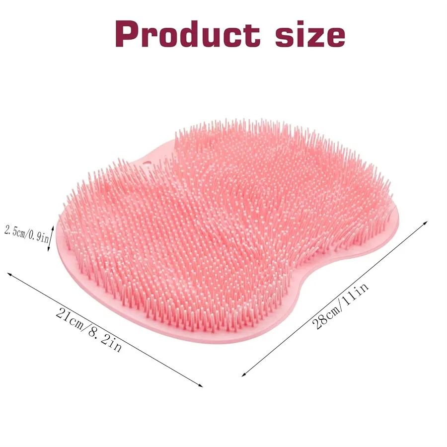 Shower Foot Scrubber Mat With Exfoliating Bristles and Suction Grip