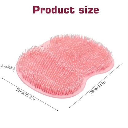 Shower Foot Scrubber Mat With Exfoliating Bristles and Suction Grip