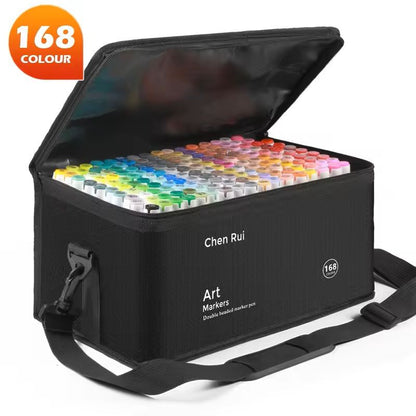Professional Dual Tip Alcohol Art Marker Set for Drawing & Coloring