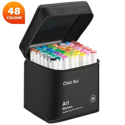Professional Dual Tip Alcohol Art Marker Set for Drawing & Coloring