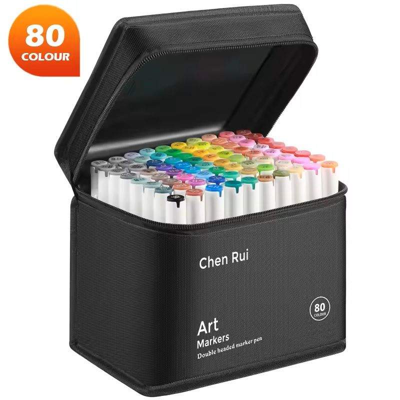 Professional Dual Tip Alcohol Art Marker Set for Drawing & Coloring