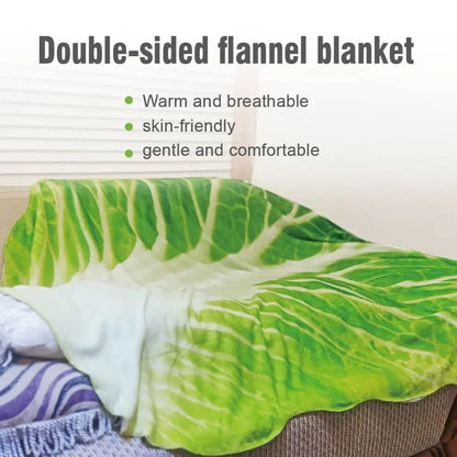 Double Sided Flannel Cabbage Blanket
