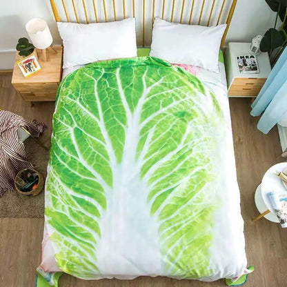Double Sided Flannel Cabbage Blanket