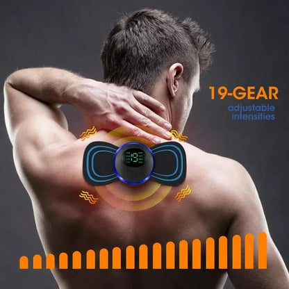 Portable Neck Massager EMS Muscle Stimulator Electric Cervical Massage Patch for Pain Relief
