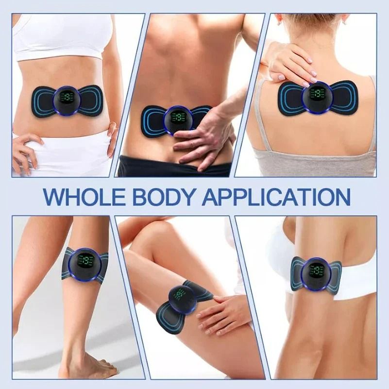 Portable Neck Massager EMS Muscle Stimulator Electric Cervical Massage Patch for Pain Relief