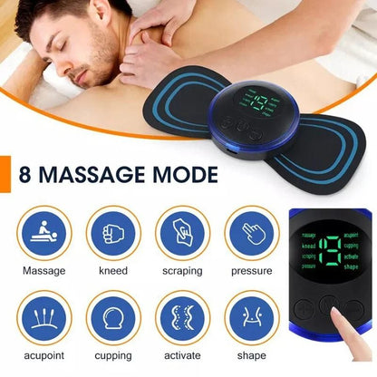 Portable Neck Massager EMS Muscle Stimulator Electric Cervical Massage Patch for Pain Relief
