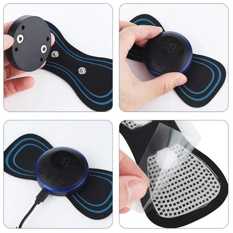 Portable Neck Massager EMS Muscle Stimulator Electric Cervical Massage Patch for Pain Relief