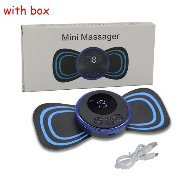 Portable Neck Massager EMS Muscle Stimulator Electric Cervical Massage Patch for Pain Relief