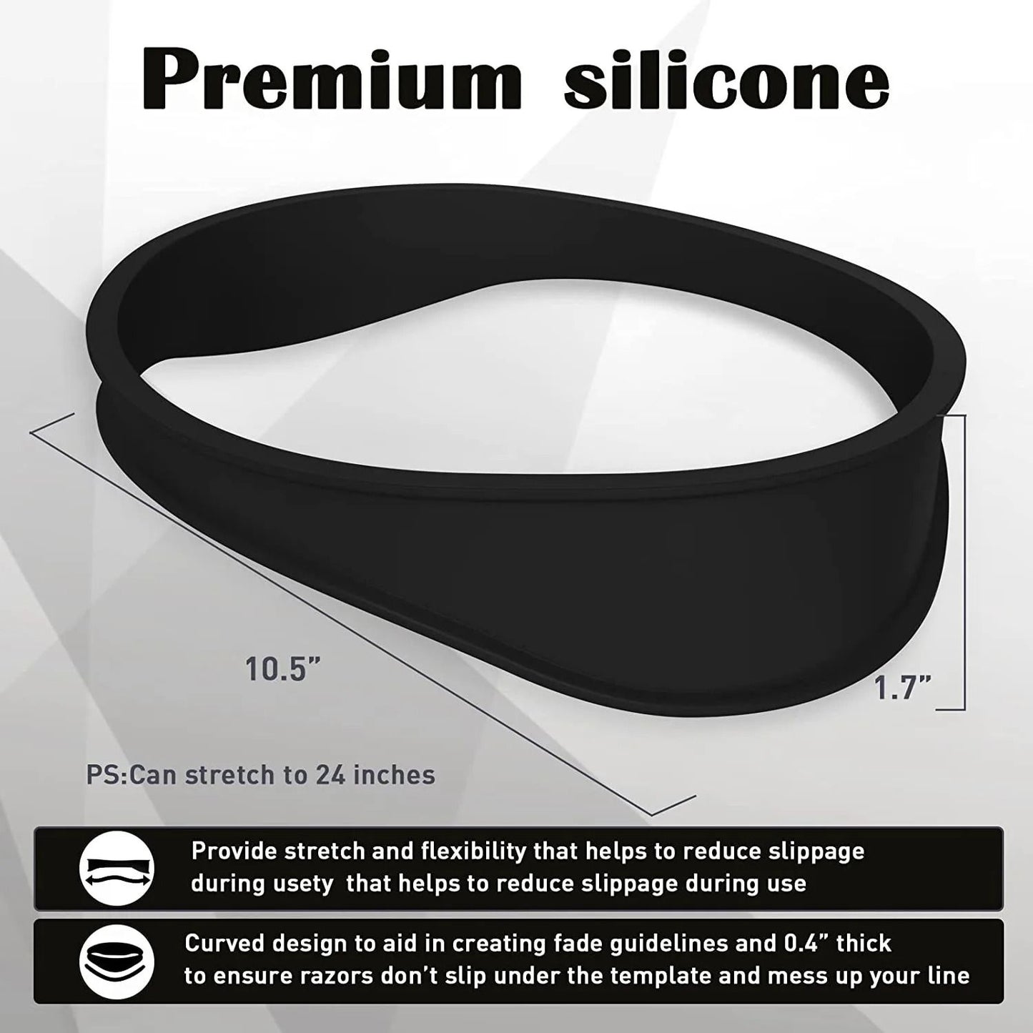 Silicone Haircut Guide Headband for Precise DIY Haircuts & Neckline Trimming