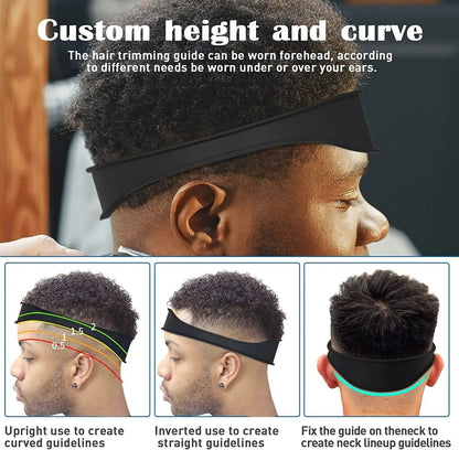 Silicone Haircut Guide Headband for Precise DIY Haircuts & Neckline Trimming