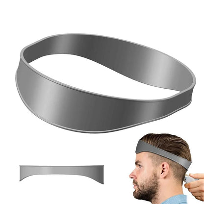 Silicone Haircut Guide Headband for Precise DIY Haircuts & Neckline Trimming
