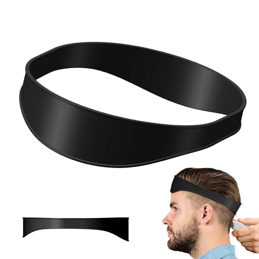 Silicone Haircut Guide Headband for Precise DIY Haircuts & Neckline Trimming