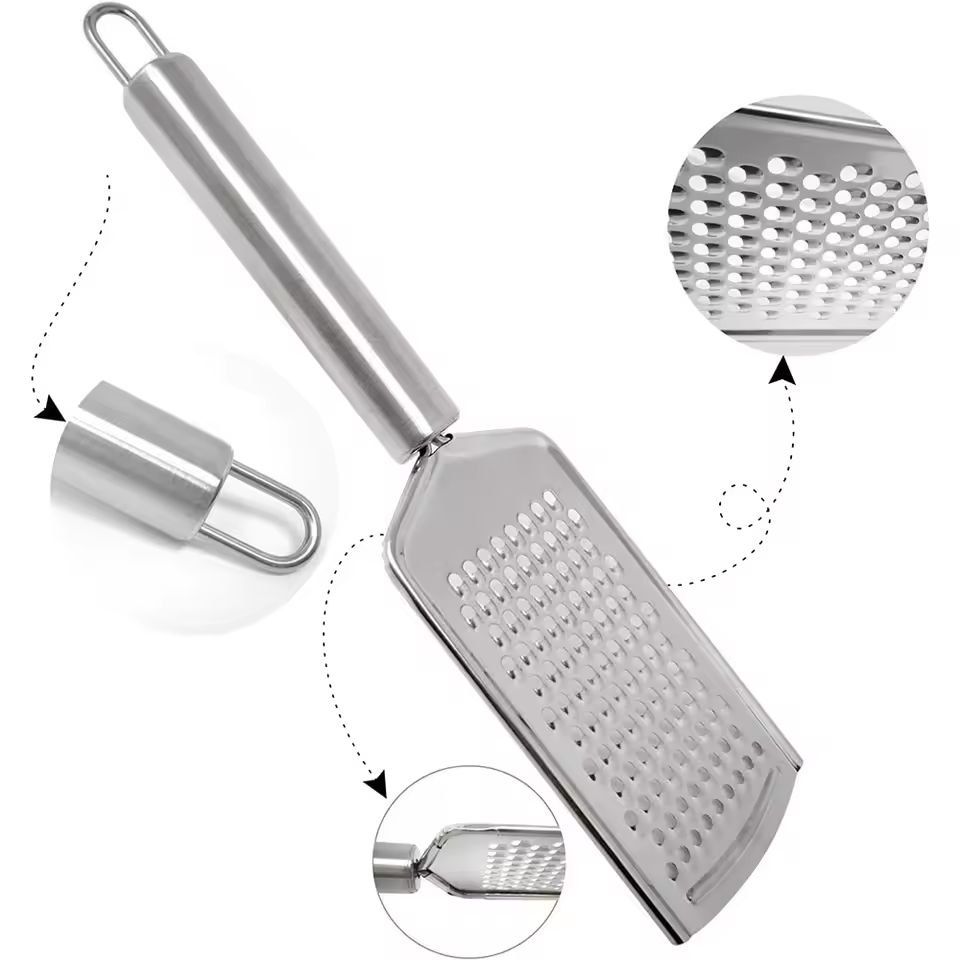 Elegant Micro-Blade Stainless Steel Grater – Premium Cheese, Carrot & Ginger Zester
