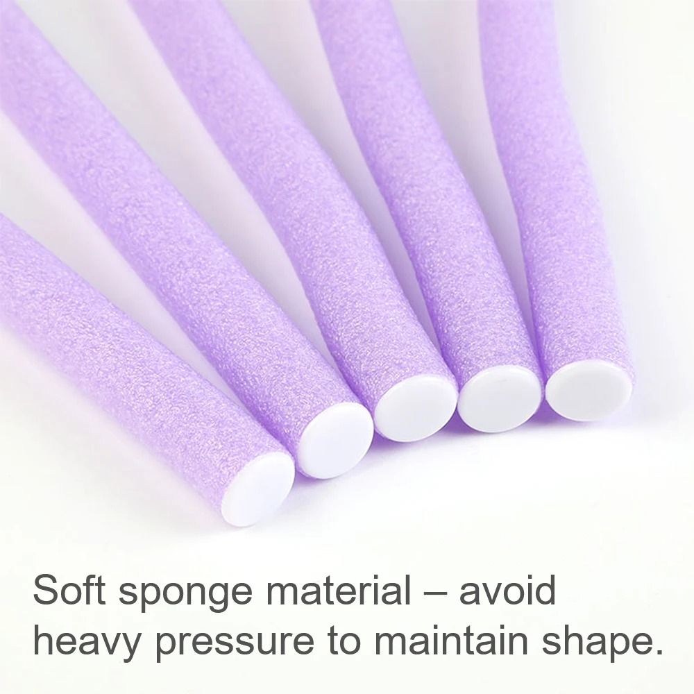Universal Perm Curling Bar Sponge Hair Curling Sticks for Heatless Curls Set of 10