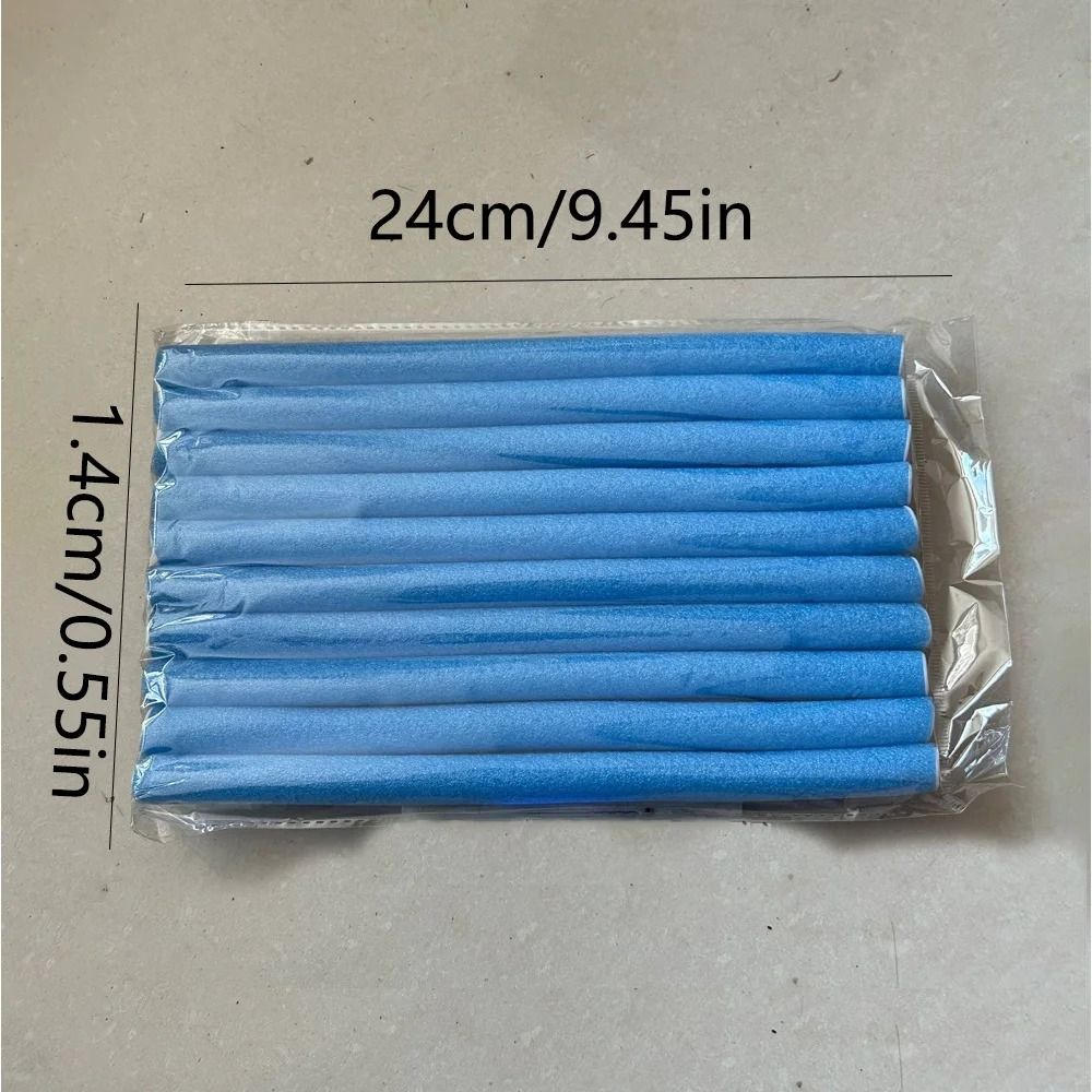 Universal Perm Curling Bar Sponge Hair Curling Sticks for Heatless Curls Set of 10