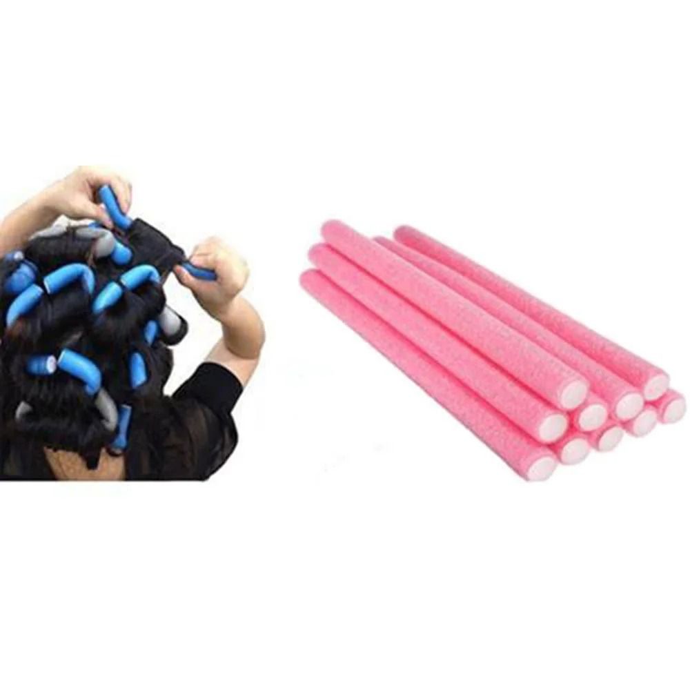 Universal Perm Curling Bar Sponge Hair Curling Sticks for Heatless Curls Set of 10