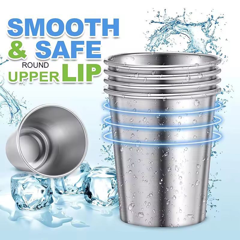 Premium Stainless Steel Pint Cup Set – Durable, Reusable Metal Tumblers for Everyday Use