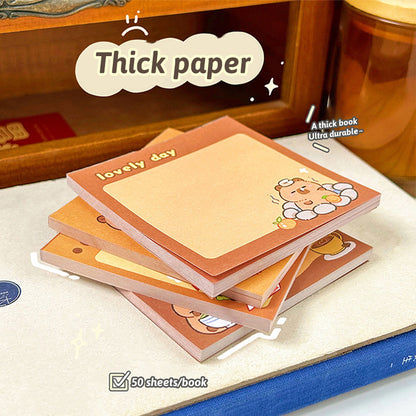 School Supplies Pad Stickers, Cute Cartoon Capybara Memo, Office Non Sticky Message Paper, Creative Hand Account Toy