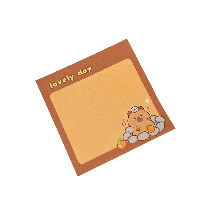 School Supplies Pad Stickers, Cute Cartoon Capybara Memo, Office Non Sticky Message Paper, Creative Hand Account Toy
